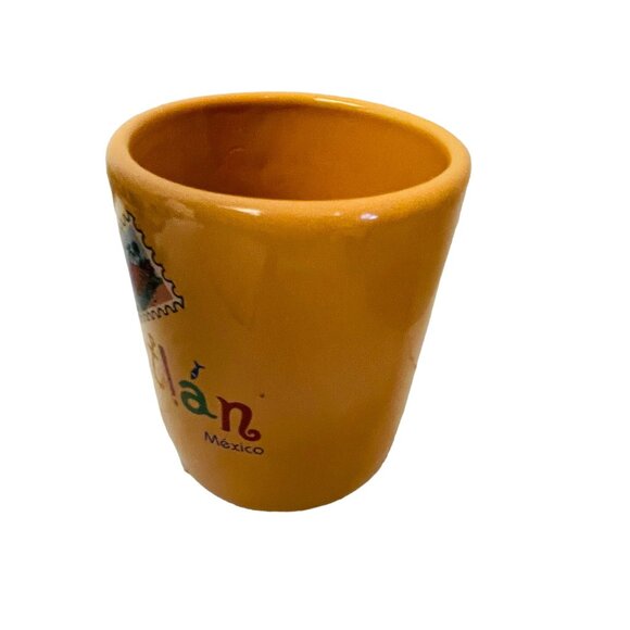 Mazatlán Ceramic Coffee Mug Bright Orange Mexico Souvenir Cup - Picture 4 of 4